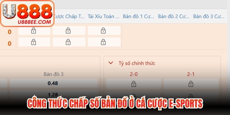 Công thức chấp số bản đồ ở cá cược e-sports