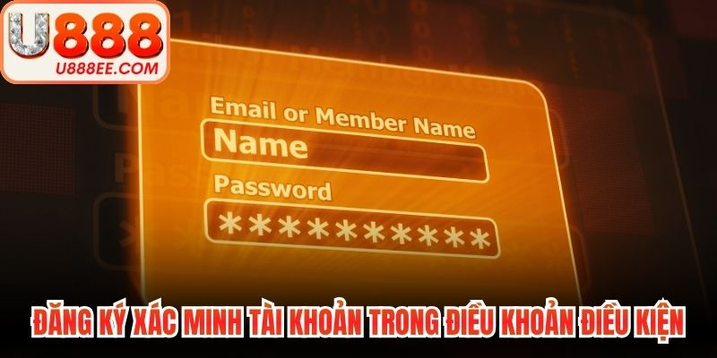 Đăng ký xác minh tài khoản trong điều khoản điều kiện