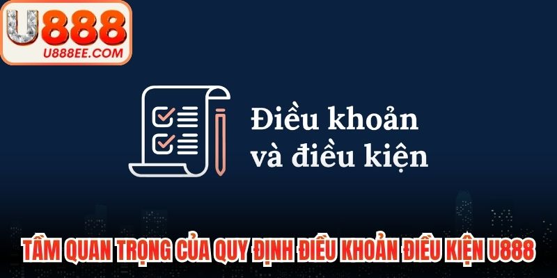 Tầm quan trọng của quy định điều khoản điều kiện U888