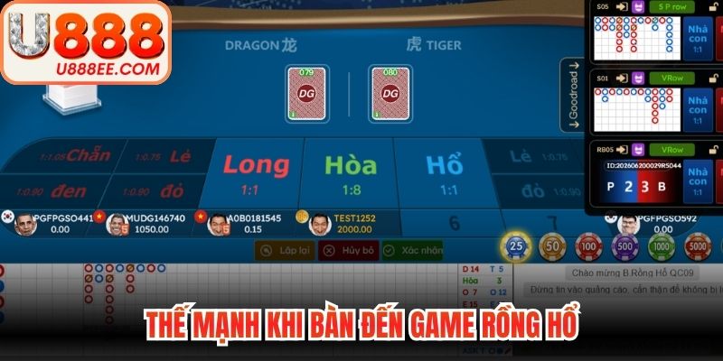 Thế mạnh khi bàn đến game rồng hổ